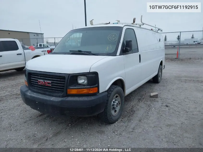 2015 GMC Savana Cargo Van VIN: 1GTW7GCF6F1192915 Lot: 12128451