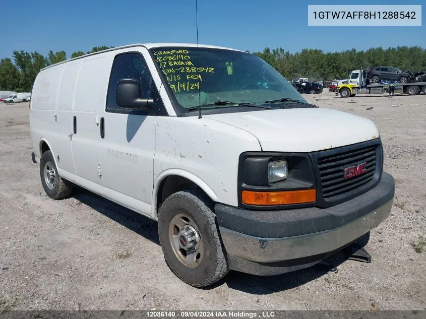 1GTW7AFF8H1288542 2017 GMC Savana