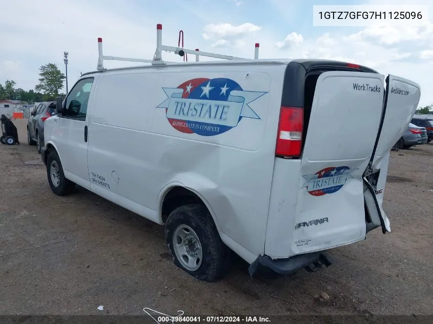 1GTZ7GFG7H1125096 2017 GMC Savana 3500 Work Van