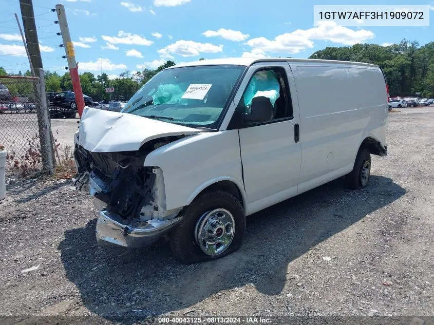 1GTW7AFF3H1909072 2017 GMC Savana 2500 Work Van