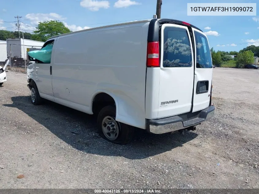 1GTW7AFF3H1909072 2017 GMC Savana 2500 Work Van