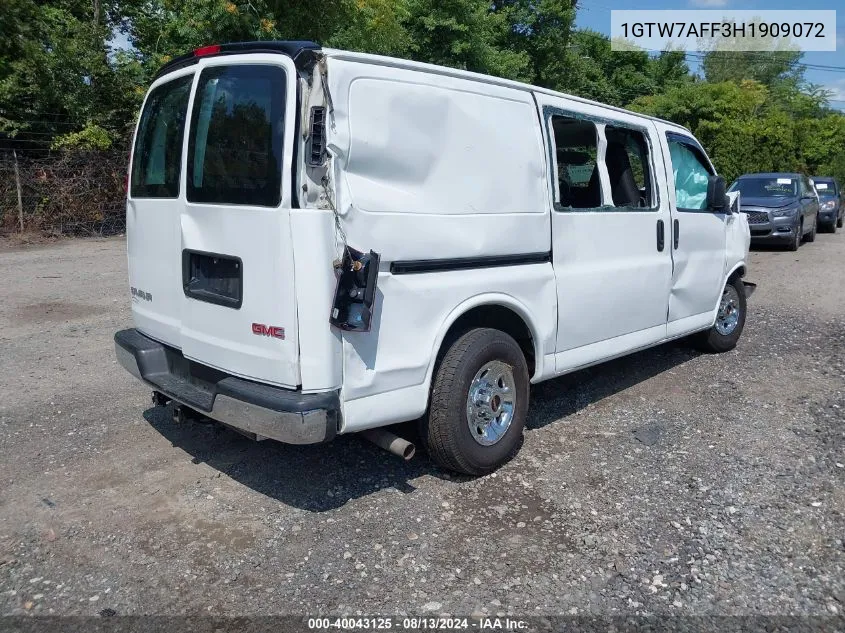 1GTW7AFF3H1909072 2017 GMC Savana 2500 Work Van