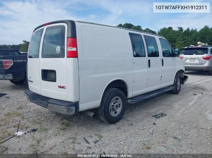 2017 GMC Savana 2500 Work Van VIN: 1GTW7AFFXH1912311 Lot: 40261912