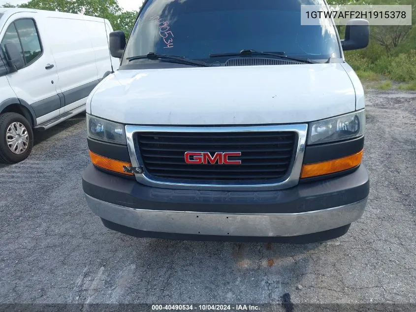 2017 GMC Savana 2500 Work Van VIN: 1GTW7AFF2H1915378 Lot: 40490534