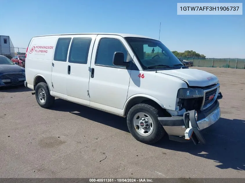 2017 GMC Savana 2500 Work Van VIN: 1GTW7AFF3H1906737 Lot: 40511351