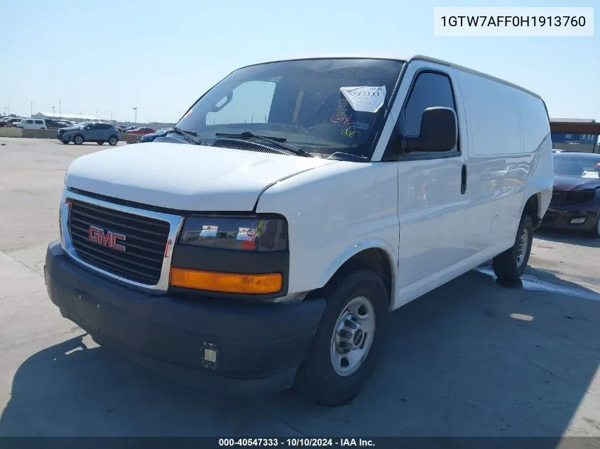 2017 GMC Savana 2500 Work Van VIN: 1GTW7AFF0H1913760 Lot: 40547333