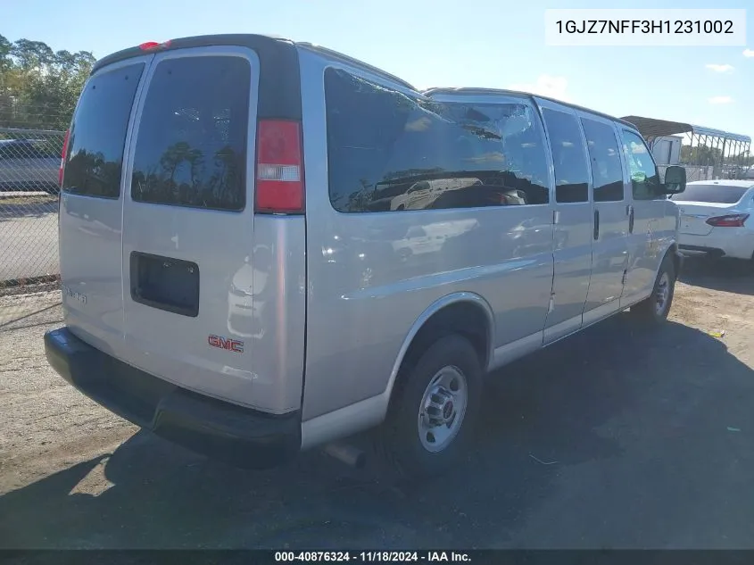 2017 GMC Savana 3500 Ls VIN: 1GJZ7NFF3H1231002 Lot: 40876324