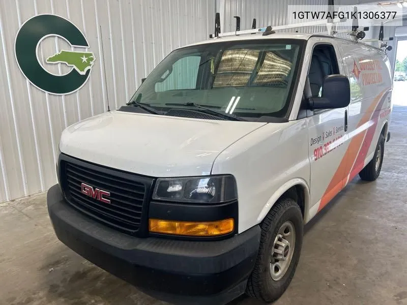 2019 GMC Savana 2500 Work Van VIN: 1GTW7AFG1K1306377 Lot: 40589724