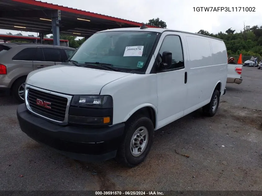 2020 GMC Savana Cargo Rwd 2500 Regular Wheelbase Work Van VIN: 1GTW7AFP3L1171002 Lot: 39591570