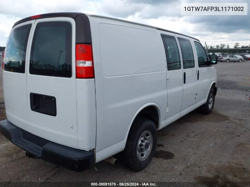 2020 GMC Savana Cargo Rwd 2500 Regular Wheelbase Work Van VIN: 1GTW7AFP3L1171002 Lot: 39591570