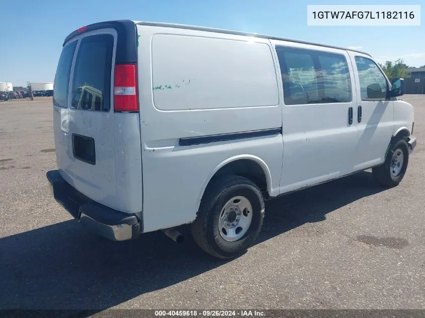 2020 GMC Savana Cargo Rwd 2500 Regular Wheelbase Work Van VIN: 1GTW7AFG7L1182116 Lot: 40459618