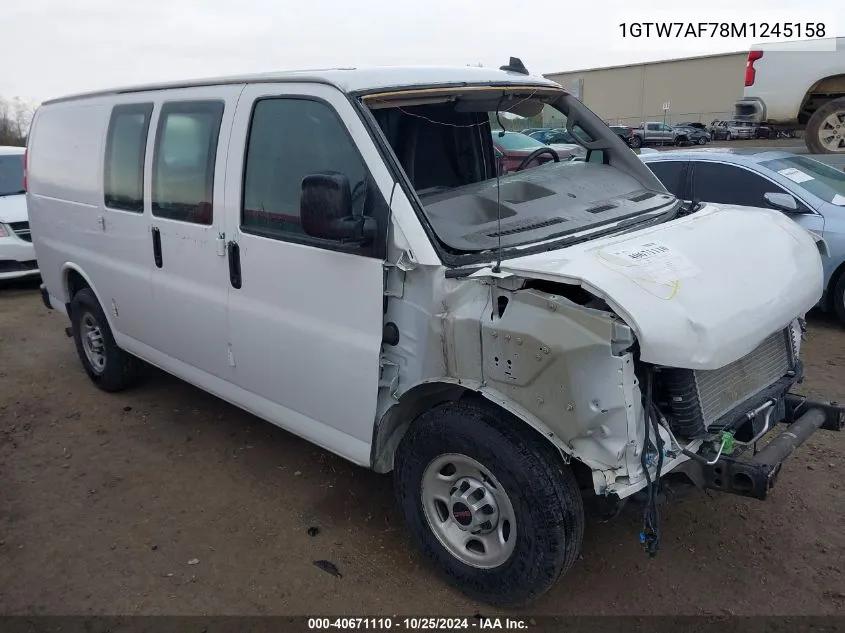 2021 GMC Savana Cargo Rwd 2500 Regular Wheelbase Work Van VIN: 1GTW7AF78M1245158 Lot: 40671110