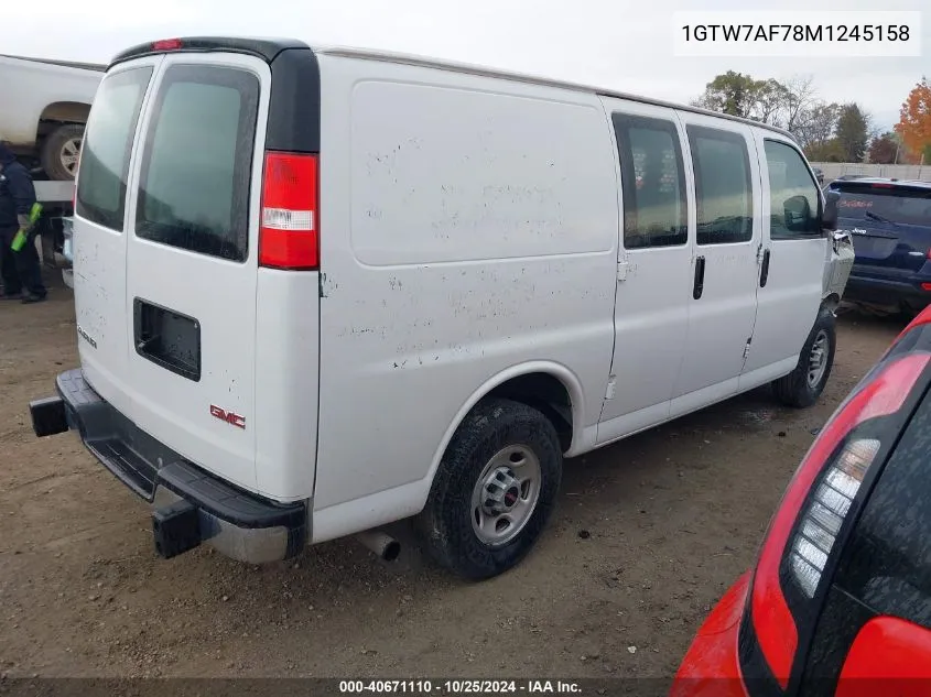 2021 GMC Savana Cargo Rwd 2500 Regular Wheelbase Work Van VIN: 1GTW7AF78M1245158 Lot: 40671110