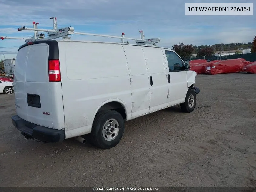 2022 GMC Savana Cargo Rwd 2500 Regular Wheelbase Work Van VIN: 1GTW7AFP0N1226864 Lot: 40568324