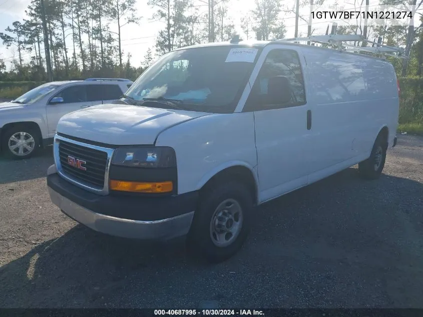 1GTW7BF71N1221274 2022 GMC Savana Cargo Rwd 2500 Extended Wheelbase Work Van