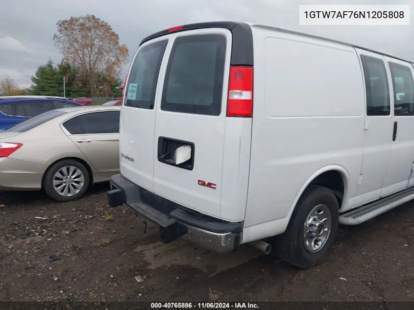 2022 GMC Savana Cargo Rwd 2500 Regular Wheelbase Work Van VIN: 1GTW7AF76N1205808 Lot: 40765886