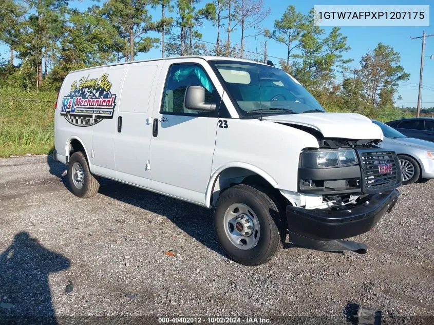 2023 GMC Savana Cargo Rwd 2500 Regular Wheelbase Work Van VIN: 1GTW7AFPXP1207175 Lot: 40402012