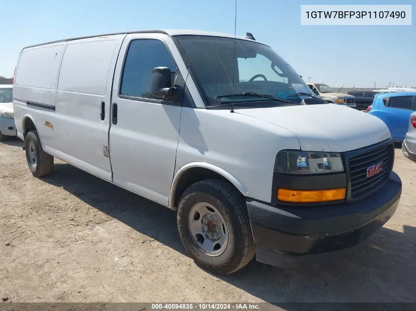 2023 GMC Savana Cargo Rwd 2500 Extended Wheelbase Work Van VIN: 1GTW7BFP3P1107490 Lot: 40594835