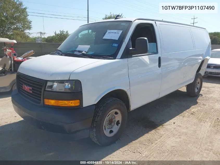 2023 GMC Savana Cargo Rwd 2500 Extended Wheelbase Work Van VIN: 1GTW7BFP3P1107490 Lot: 40594835