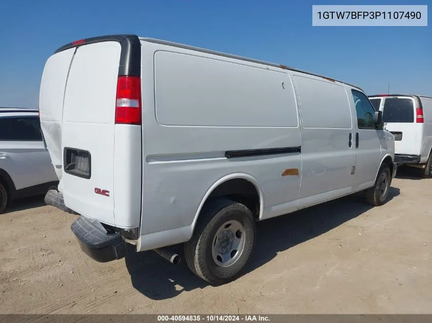 2023 GMC Savana Cargo Rwd 2500 Extended Wheelbase Work Van VIN: 1GTW7BFP3P1107490 Lot: 40594835