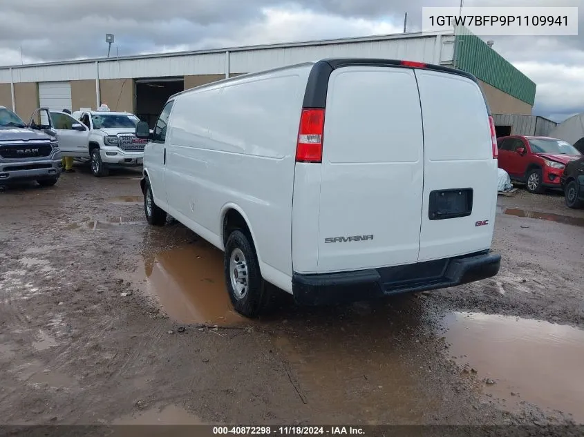 2023 GMC Savana Cargo Rwd 2500 Extended Wheelbase Work Van VIN: 1GTW7BFP9P1109941 Lot: 40872298