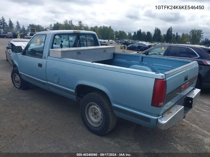 1989 GMC Sierra K2500 VIN: 1GTFK24K6KE546450 Lot: 40340060