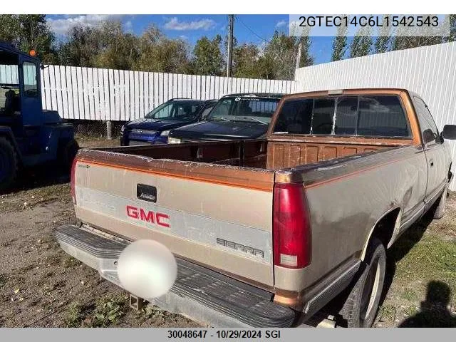 1990 GMC Sierra C1500 VIN: 2GTEC14C6L1542543 Lot: 30048647