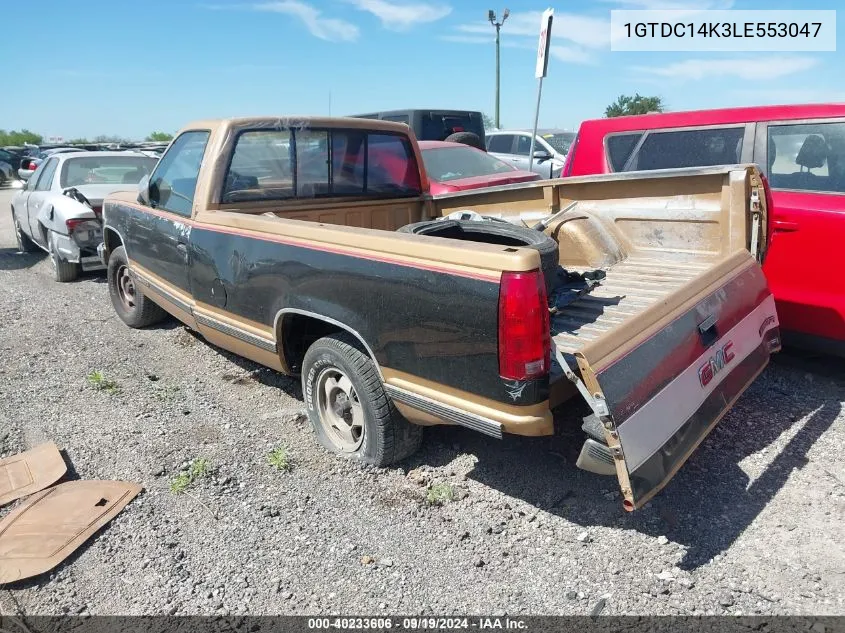 1990 GMC Sierra C1500 VIN: 1GTDC14K3LE553047 Lot: 40233606