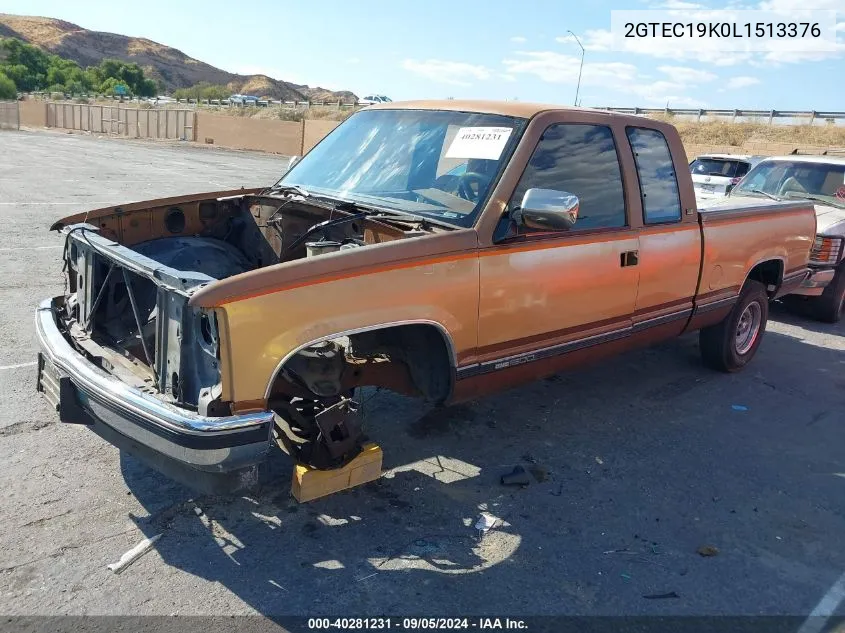 1990 GMC Sierra C1500 VIN: 2GTEC19K0L1513376 Lot: 40281231