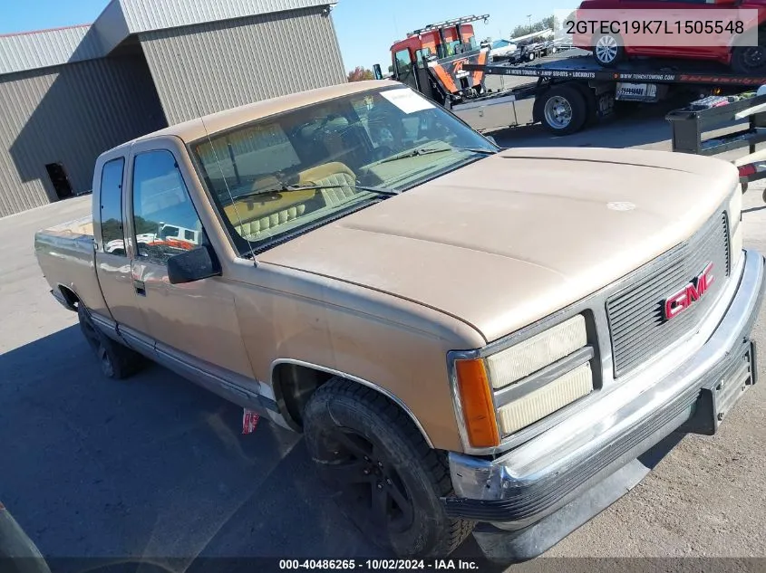 1990 GMC Sierra C1500 VIN: 2GTEC19K7L1505548 Lot: 40486265