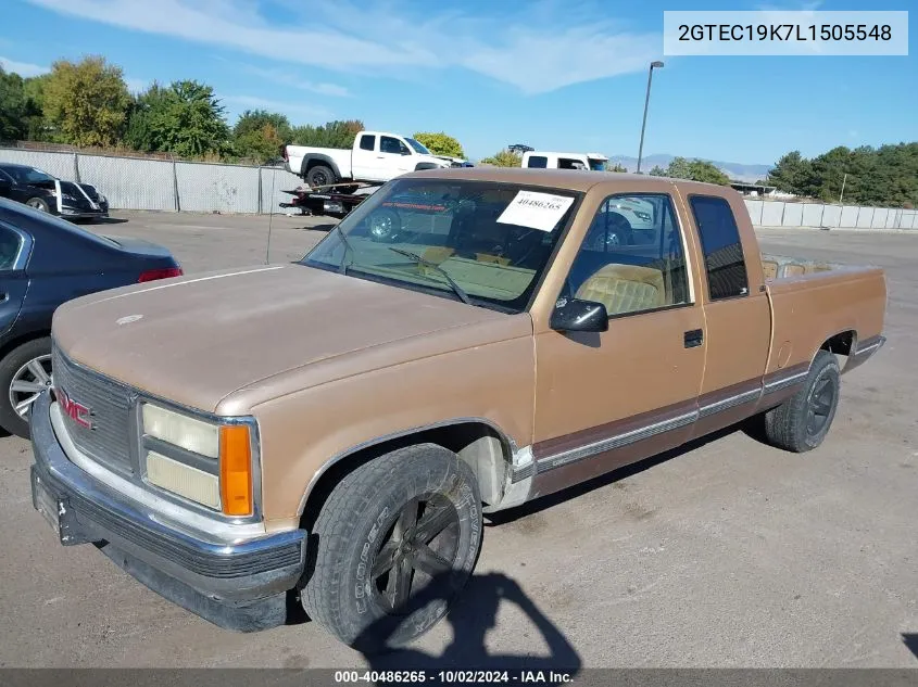 1990 GMC Sierra C1500 VIN: 2GTEC19K7L1505548 Lot: 40486265