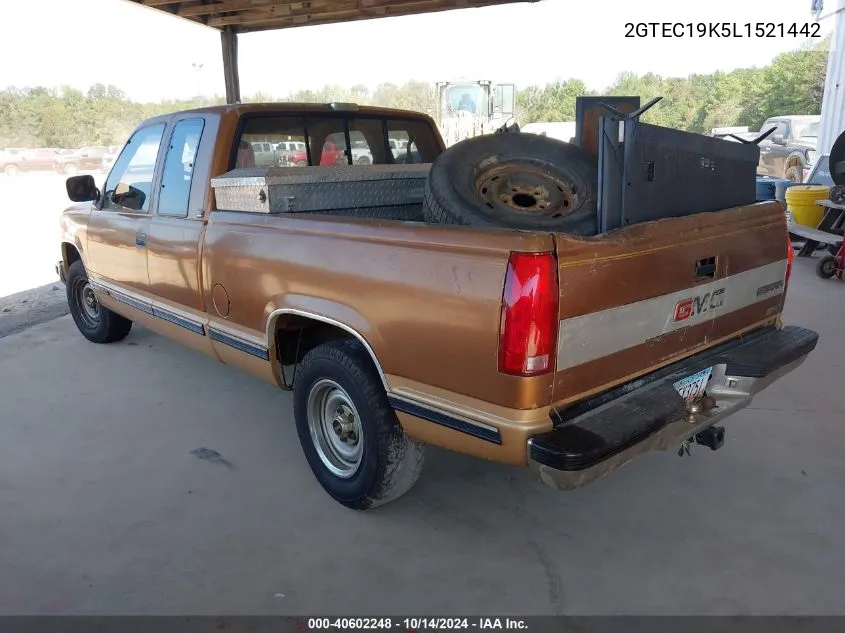 1990 GMC Sierra C1500 VIN: 2GTEC19K5L1521442 Lot: 40602248