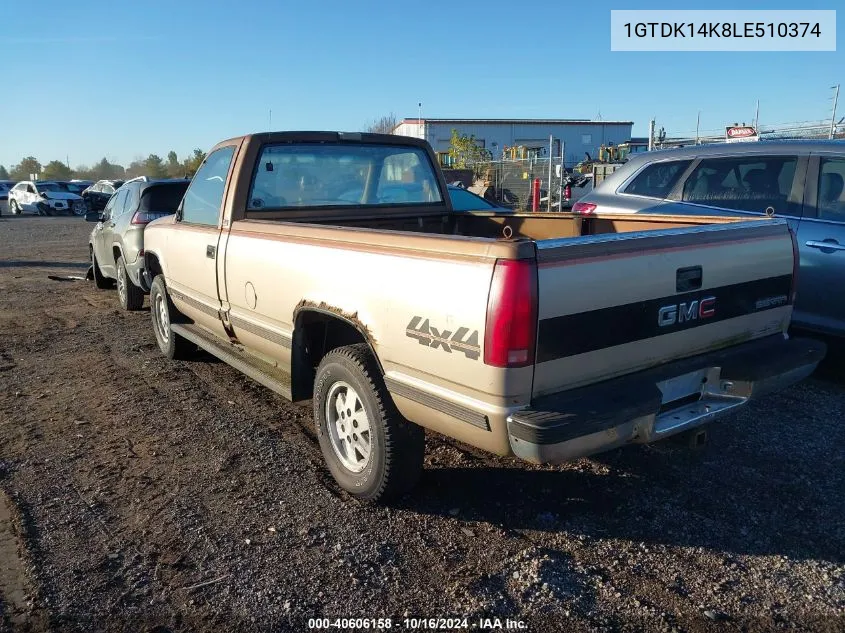 1GTDK14K8LE510374 1990 GMC Sierra K1500