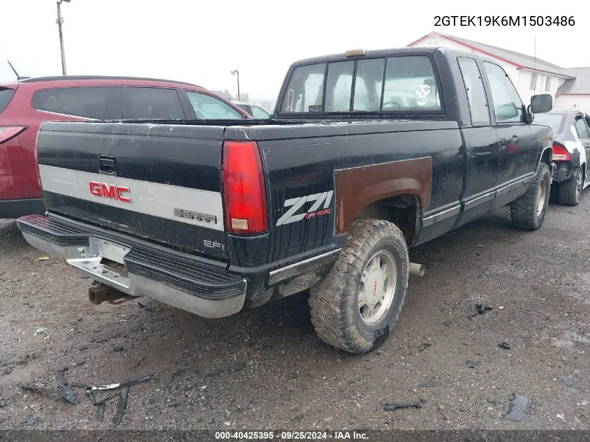 1991 GMC Sierra K1500 VIN: 2GTEK19K6M1503486 Lot: 40425395