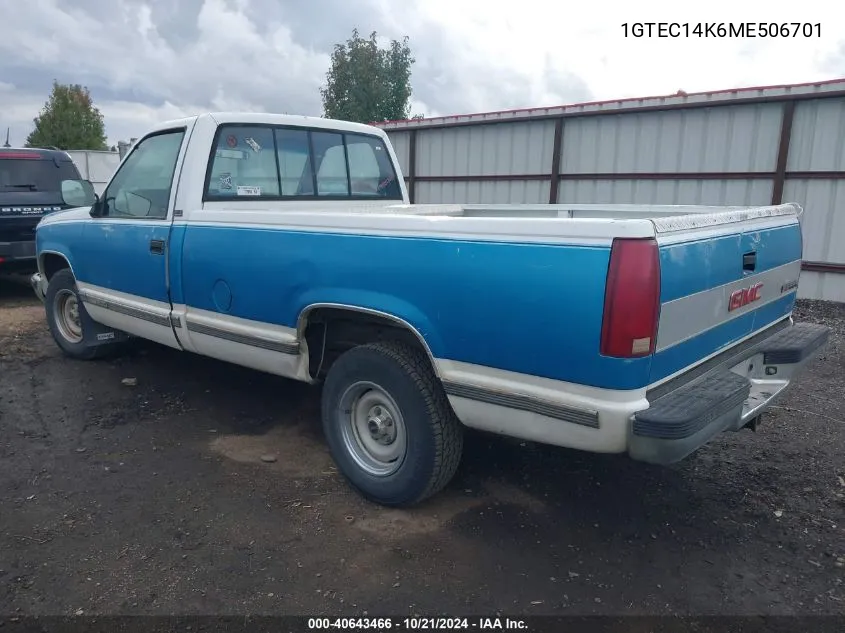 1991 GMC Sierra C1500 VIN: 1GTEC14K6ME506701 Lot: 40643466