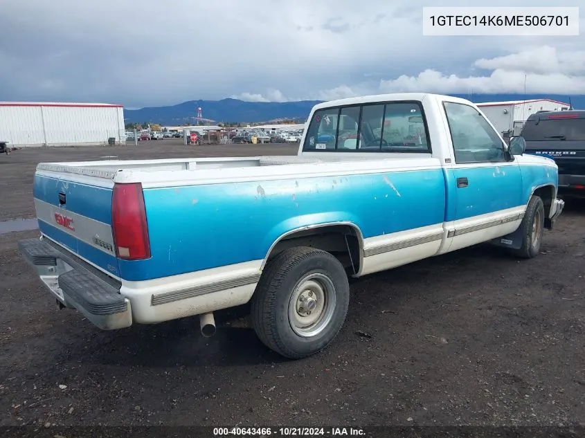 1991 GMC Sierra C1500 VIN: 1GTEC14K6ME506701 Lot: 40643466