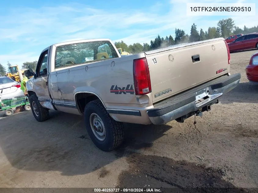 1GTFK24K5NE509510 1992 GMC Sierra K2500