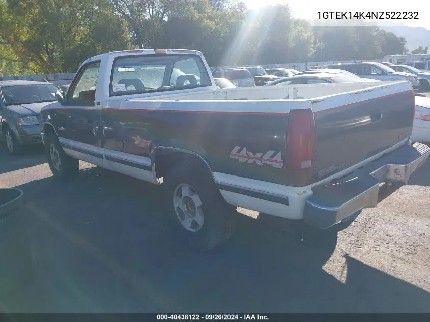 1GTEK14K4NZ522232 1992 GMC Sierra K1500