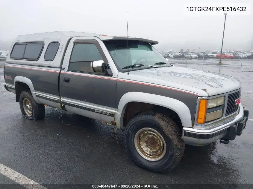 1993 GMC Sierra K2500 VIN: 1GTGK24FXPE516432 Lot: 40447647