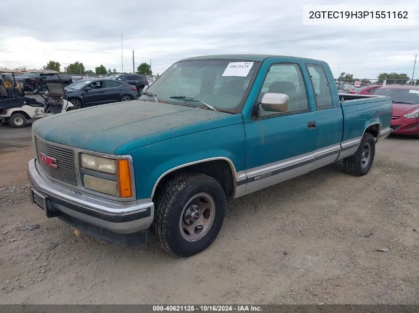 1993 GMC Sierra C1500 VIN: 2GTEC19H3P1551162 Lot: 40621125