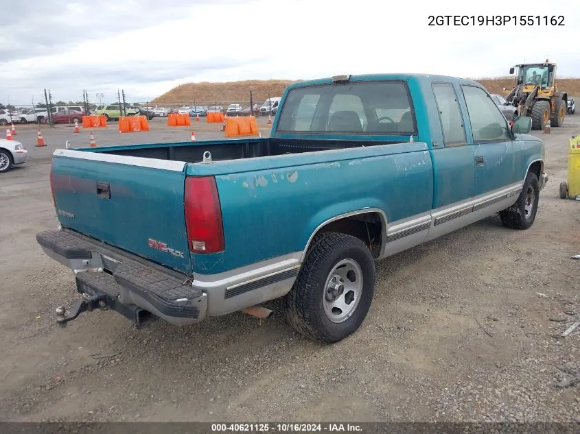 1993 GMC Sierra C1500 VIN: 2GTEC19H3P1551162 Lot: 40621125