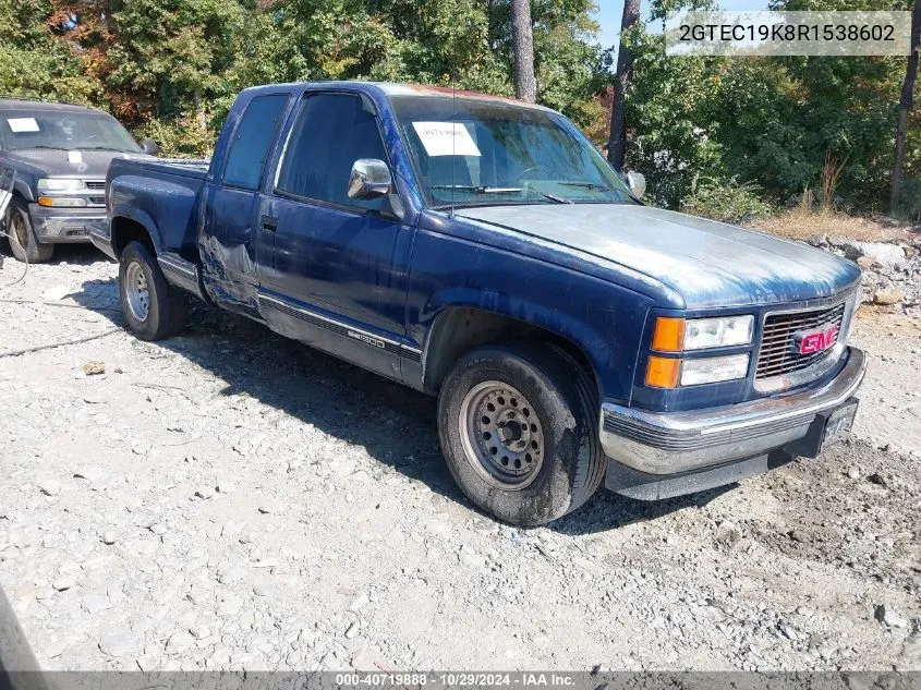 1994 GMC Sierra C1500 VIN: 2GTEC19K8R1538602 Lot: 40719888