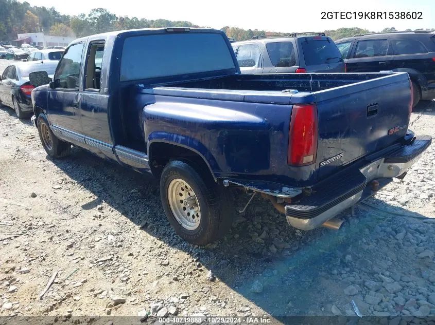 1994 GMC Sierra C1500 VIN: 2GTEC19K8R1538602 Lot: 40719888