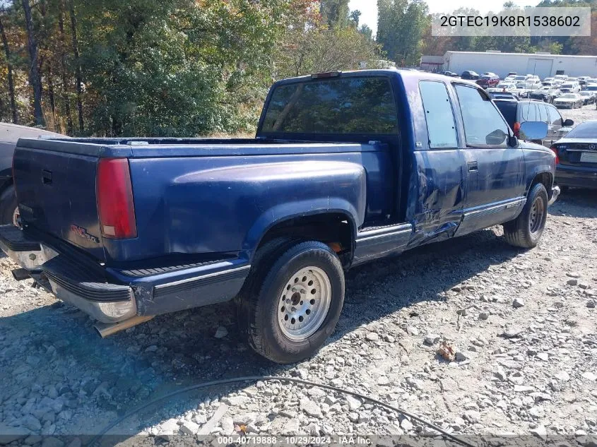 1994 GMC Sierra C1500 VIN: 2GTEC19K8R1538602 Lot: 40719888