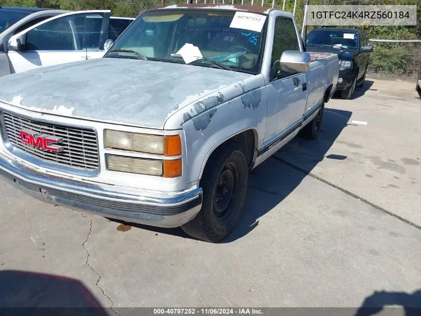 1994 GMC Sierra C2500 VIN: 1GTFC24K4RZ560184 Lot: 40787252