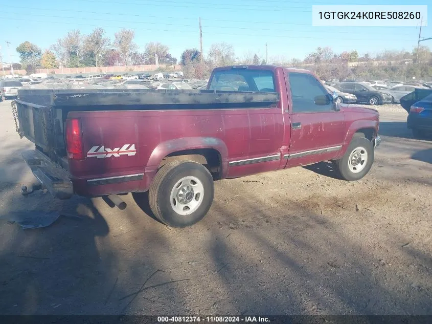 1994 GMC Sierra K2500 VIN: 1GTGK24K0RE508260 Lot: 40812374