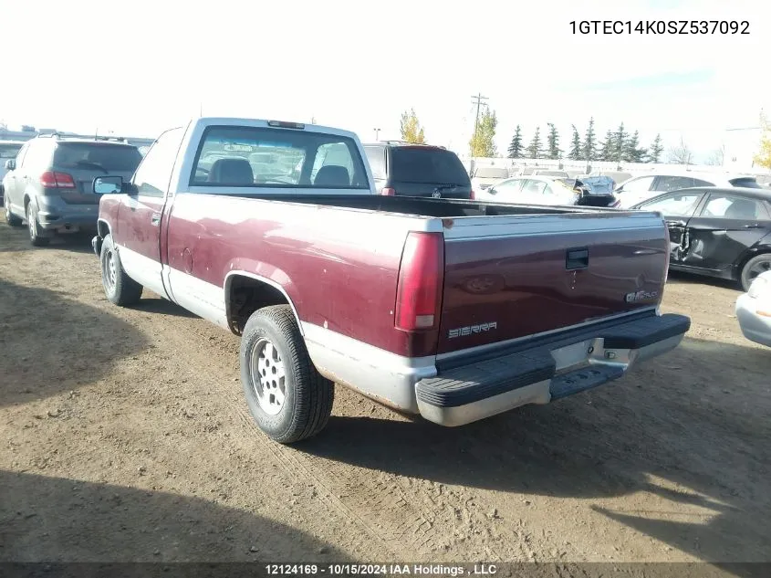 1995 GMC Sierra C1500 VIN: 1GTEC14K0SZ537092 Lot: 12124169