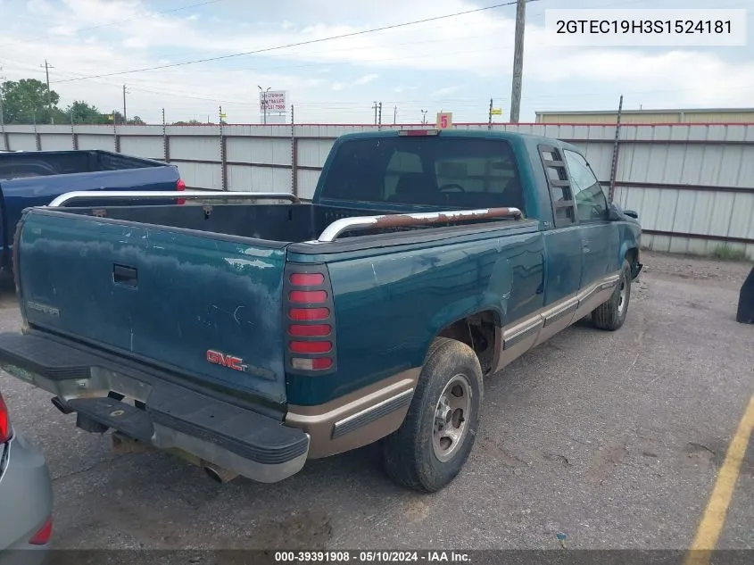 1995 GMC Sierra C1500 VIN: 2GTEC19H3S1524181 Lot: 39391908