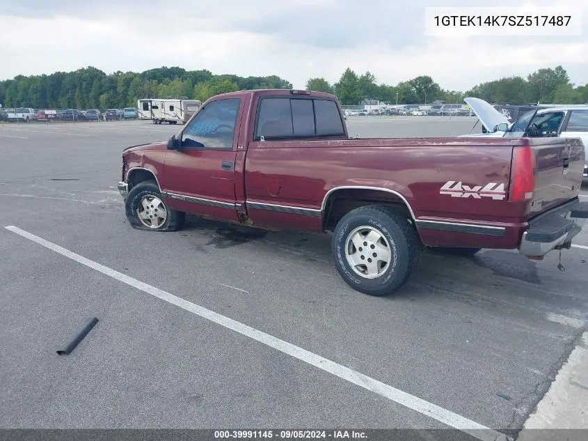 1995 GMC Sierra K1500 VIN: 1GTEK14K7SZ517487 Lot: 39991145