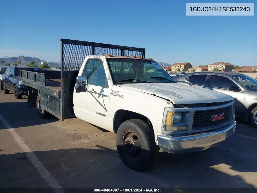 1995 GMC Sierra C3500 VIN: 1GDJC34K1SE533243 Lot: 40484907